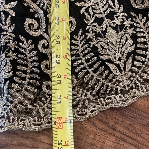 Altar’d state M black gold embroidered FNF dress - Picture 7 of 16